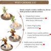 81MjHppkGL._AC_SL1500_.jpg Hanobe Candle Plate Holder Tray: Round Wooden Decorative Can...