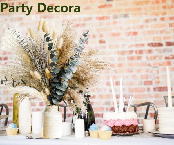 Green Pampas Grass Boho Bouquet – Exquisite Lavender and Euc...