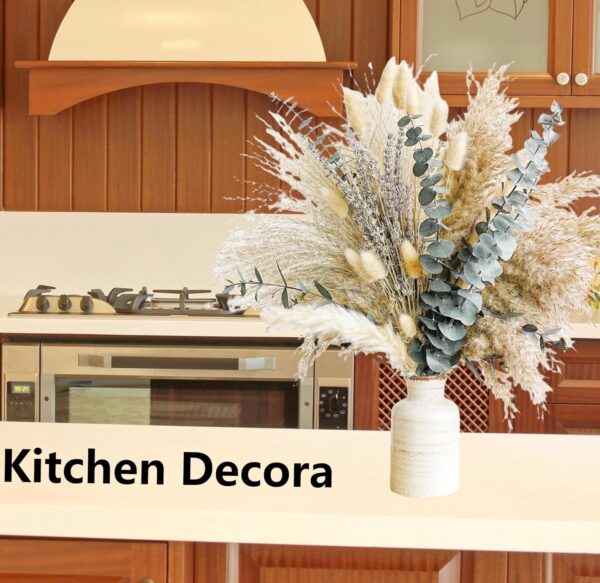 Green Pampas Grass Boho Bouquet – Exquisite Lavender and Euc...