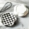 Spoon Rest for Stove Top, 5.3in Checkered Spoon Holder Utens...