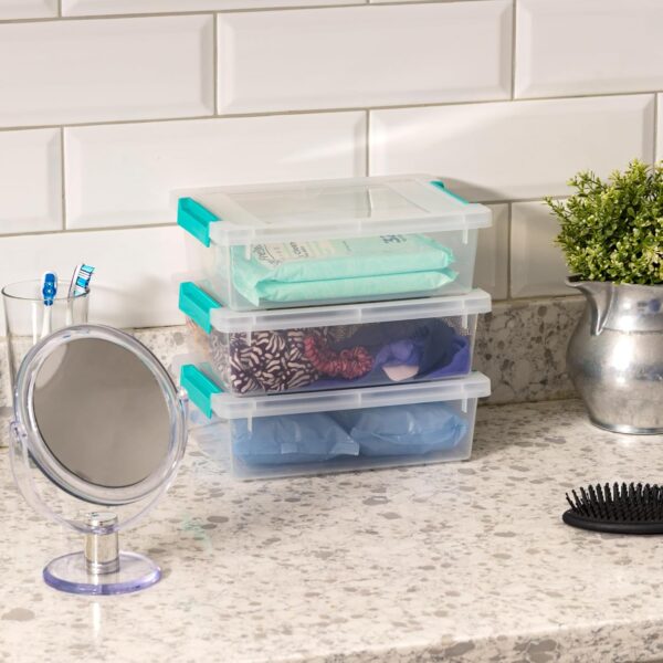 IRIS USA 2 Qt. Plastic Storage Bins Containers with Lids, 6 ...