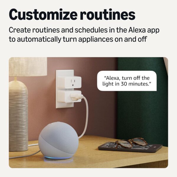 81UK3dsFlAL._AC_SL1500_.jpg Amazon Basics Smart Plug, Works with Alexa Only, 2.4 GHz Wi-...