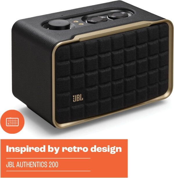 81VJ50LuJSL._AC_SL1500_.jpg JBL Authentics 200 - Retro Style Smart Home Speaker with Bui...
