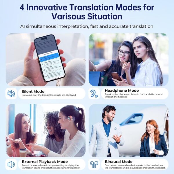 81VZ6ufC9nL._AC_SL1500_.jpg AI Translation Earbuds Real Time, 144 Language Translator Ea...