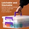 IRIS USA 9 Qt. Plastic Storage Bins with Lids, 1 Pack, Craft...