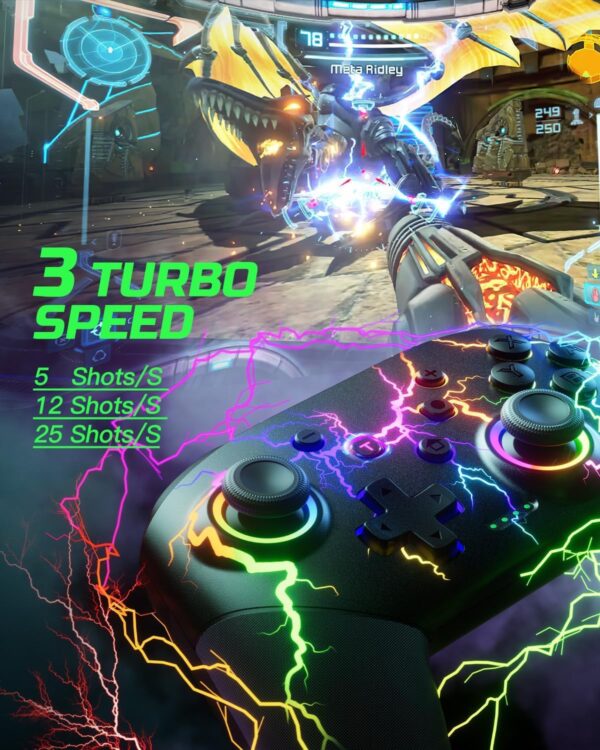 81bB9x7o3L._AC_SL1500_.jpg VOYEE Switch Controllers Compatible with Switch/Lite/OLED/Wi...