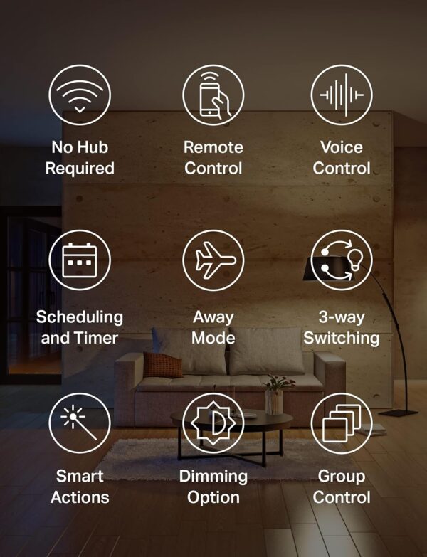 81bpSBHG9yL._AC_SL1500_.jpg Kasa Smart 3 Way Dimmer Switch KIT, Dimmable Light Switch Co...