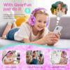 81dWw3cglML._AC_SL1500_.jpg QearFun Kids Bluetooth 5.3 Headphones, Wireless Metallic Gra...
