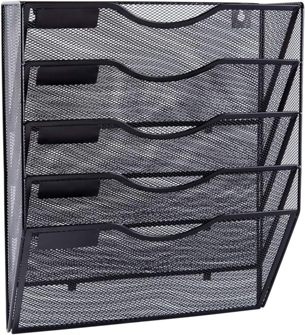 EASEPRES 5 Pocket Mesh Hanging Wall File Organizer, Wall Mou... EASEPRES 5 Pocket Mesh Hanging Wall File Organizer, Wall Mou...