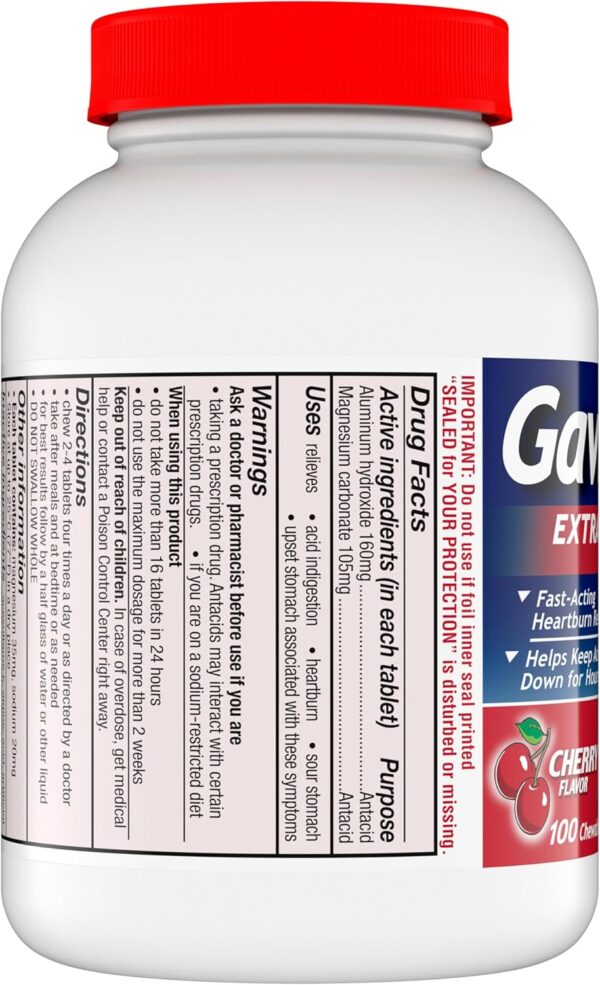 81gSxxCv7EL._AC_SL1500_.jpg Gaviscon Extra Strength Cherry Chewable Tablet For Fast-Acti...
