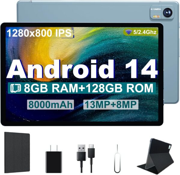 Android 14 Tablet, 10.1 Inch Android Tablet PC, 8GB RAM Android 14 Tablet, 10.1 Inch Android Tablet PC, 8GB RAM 128G...