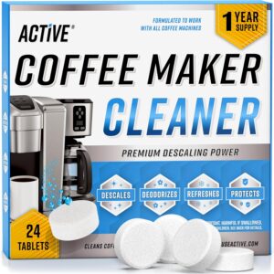 Coffee Machine Cleaner Descaler Tablets - 24 Count, Compatib...