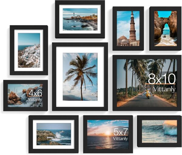 Vittanly 10 Pack Picture Frames Collage Wall Decor, Gallery ...