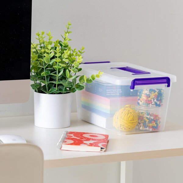 IRIS USA 5 Qt. Plastic Storage Bins with Lids, 6 Pack, Craft...