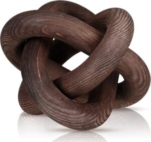 Yalikop 3 Link Wood Knot Decor - Hand Carved Coffee Yalikop 3 Link Wood Knot Decor - Hand Carved Coffee Table De...