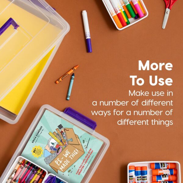 IRIS USA 9 Qt. Plastic Storage Bins with Lids, 1 Pack, Craft...