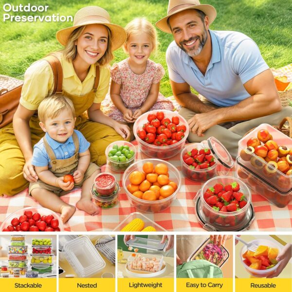 81lbLZJYNL._AC_SL1500_.jpg 52 PCS Food Storage Containers with Lids Airtight (26 Lids &...