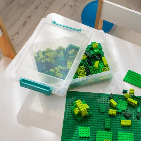 IRIS USA 2 Qt. Plastic Storage Bins Containers with Lids, 6 ...