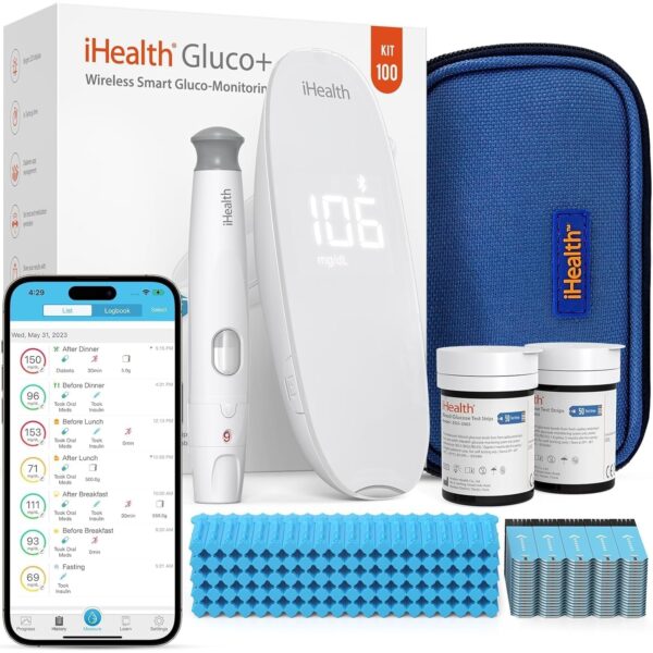 iHealth Gluco+ Wireless Smart Blood Glucose Monitor Kit with... iHealth Gluco+ Wireless Smart Blood Glucose Monitor Kit with...
