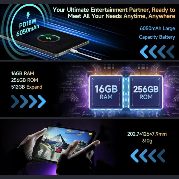 81oHNOJPlzL._AC_SL1500_.jpg ALLDOCUBE Android 14 Tablet, 8.4 inch Helio G99 iPlay 60 Min...