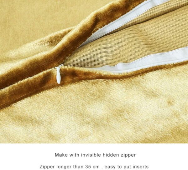 81oOwezrzVL._AC_SL1200_.jpg GIGIZAZA Gold Velvet Decorative Throw Pillow Covers,18x18 Pi...