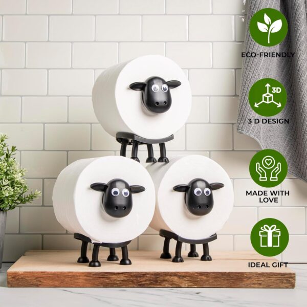 VELENTI Sheep Toilet Roll Holder - Funny Toilet Paper Holder...