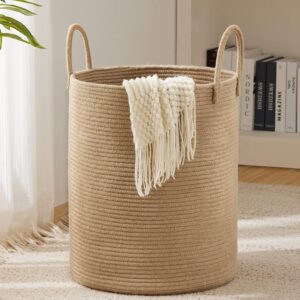 Jute Rope Laundry Hamper Basket by YOUDENOVA, 58L Tall Laund... Jute Rope Laundry Hamper Basket by YOUDENOVA, 58L Tall Laund...