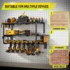 81pwsOowHQL._AC_SL1500_.jpg Power Tool Organizer Wall Mount - 150Lbs Load 3 Layers Stora...
