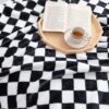 81qgjmM38EL._AC_SL1500_.jpg LOMAO Throw Blankets Flannel Blanket with Checkerboard Grid ...