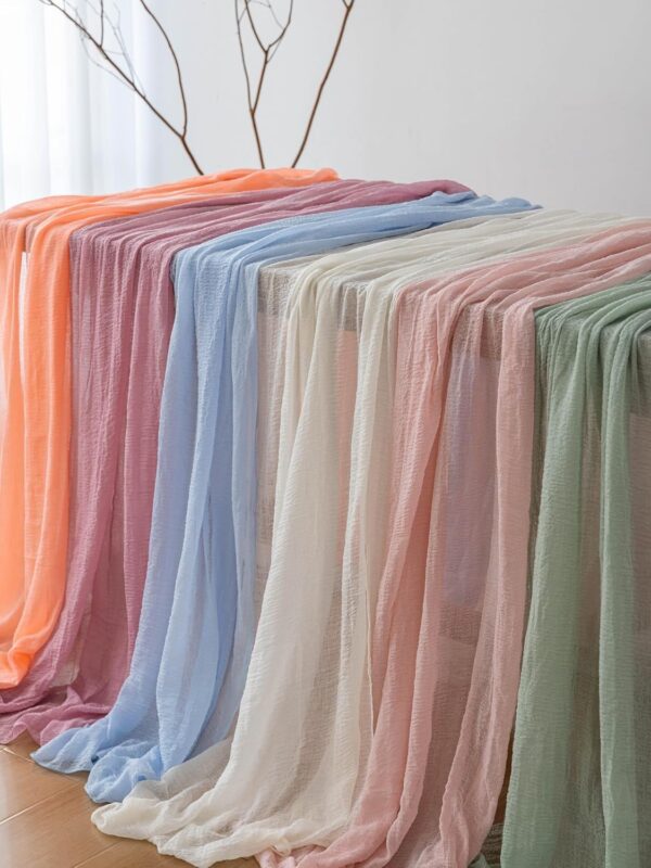 81t0oXUmi3L._AC_SL1500_.jpg Sage Green Spring Table Runner Cheesecloth 120 Inch 10 FT Ru...