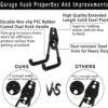 Steel Garage Storage Hooks - 16 Pack Anti-Slip Coating, Heav...