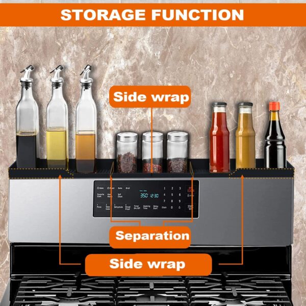 81txuKTsPtL._AC_SL1500_.jpg AWOKE Stove Top Shelf 30 Inch - Silicone Material Magnetic S...