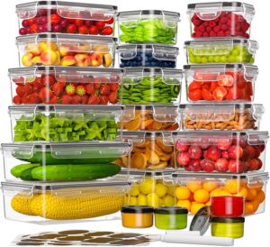 44-Piece Food Storage Containers with Lids(22 Containers & 2... 44-Piece Food Storage Containers with Lids(22 Containers & 2...