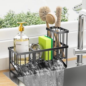 Cisily Kitchen Sink Caddy Organzier with High Brush Holder, ... Cisily Kitchen Sink Caddy Organzier with High Brush Holder, ...