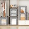 81wXAB-aVQL._AC_SL1500_.jpg GoMaihe Clothes Storage Bin with Metal Frame: 6-Pack Stackab...