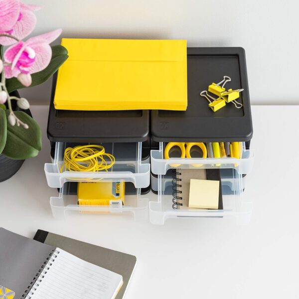 81xM2-8DQqL._AC_SL1500_.jpg IRIS USA Plastic Stacking Desk Top 3-Drawer Storage Organize...