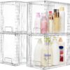 81xTb8YOa3L._AC_SL1500_.jpg Vtopmart 4 Pack Clear Stackable Storage Drawers,9.7" High Pl...
