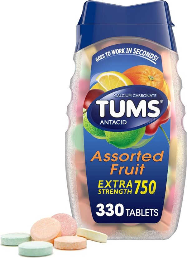 TUMS Chewable Antacid Tablets for Extra Strength Heartburn R... TUMS Chewable Antacid Tablets for Extra Strength Heartburn R...