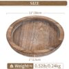 81ymUFLkeNL._AC_SL1500_.jpg Hanobe Candle Plate Holder Tray: Round Wooden Decorative Can...