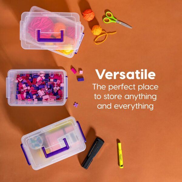 IRIS USA 5 Qt. Plastic Storage Bins with Lids, 6 Pack, Craft...