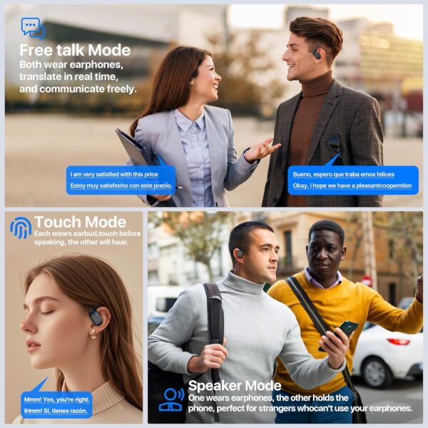 91DbKrec8cL._AC_SL1500_.jpg AI Language Translator Earbuds, OWS Real-Time 3-in-1 Transla...