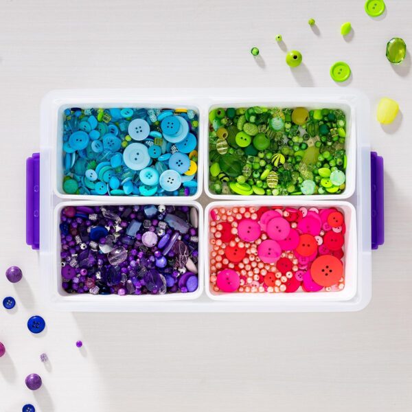 IRIS USA 9 Qt. Plastic Storage Bins with Lids, 1 Pack, Craft...