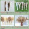 91fG25kX1GL._AC_SL1500_.jpg 100Pcs Pampas Grass Boho Home Decor 17 inch Natural Dried Fl...