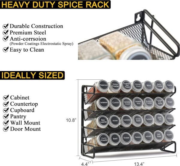 91wr1WDTqyL._AC_SL1500_.jpg SpaceAid Spice Rack Organizer with 28 Spice Jars, 386 Spice ...