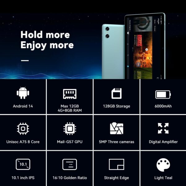 61GDR4i3VOL._AC_SL1200_.jpg Android 14 Tablets, 10 Inch Tablet, P10 Tablet 12GB RAM+128G...