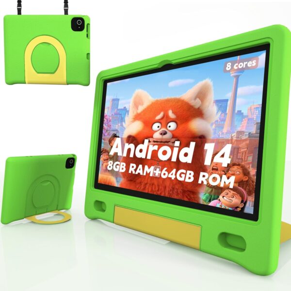 Kids Tablet with Strap, Android 14 Tablet for Kids 10 Kids Tablet with Strap, Android 14 Tablet for Kids 10 inch ,...