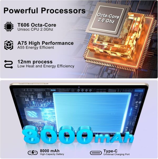 817Kg2Vu7JL._AC_SL1500_.jpg 2025 Lastest 11 inch Tablet, Android 14 Tablets with 24GB RA...