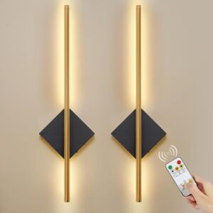 Battery Operated Wall Sconces Set of Two, Modern Sconces Wir... Battery Operated Wall Sconces Set of Two, Modern Sconces Wir...