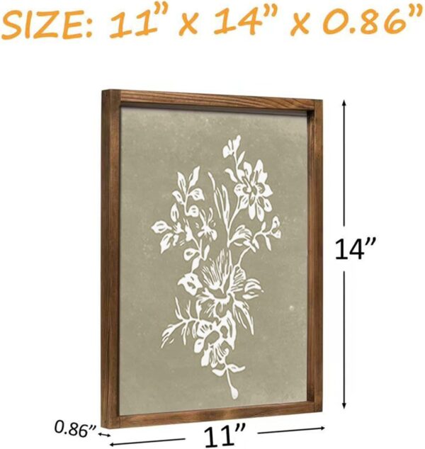 61QvX5ExzxL._AC_SL1500_.jpg Framed Boho Wall Art Set of 4 for Wooded Minimalist Botanica...