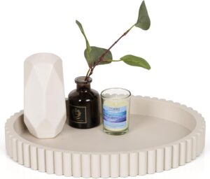 Oval Tray for Coffee Table Decor, 13" Concrete Coffee Table ...